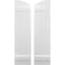 Ekena Millwork Americraft 4-Board (2 Batten) Wood Joined Board-n-Batten Shutters w/Ellipt Top, ARW101BE414X77WHH, PR ARW101BE414X77WHH - alternate 1